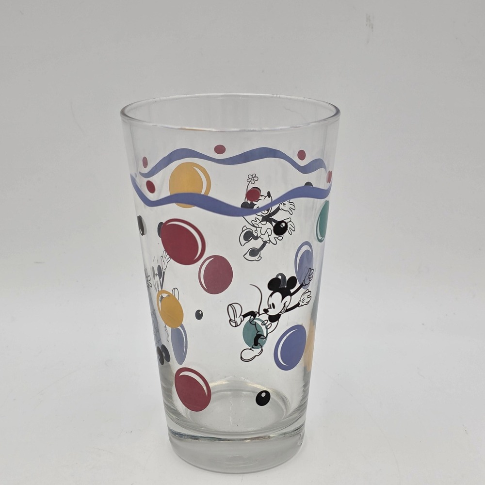 1-Vintage Libbey disney Mickey‎ & Minnie Mouse